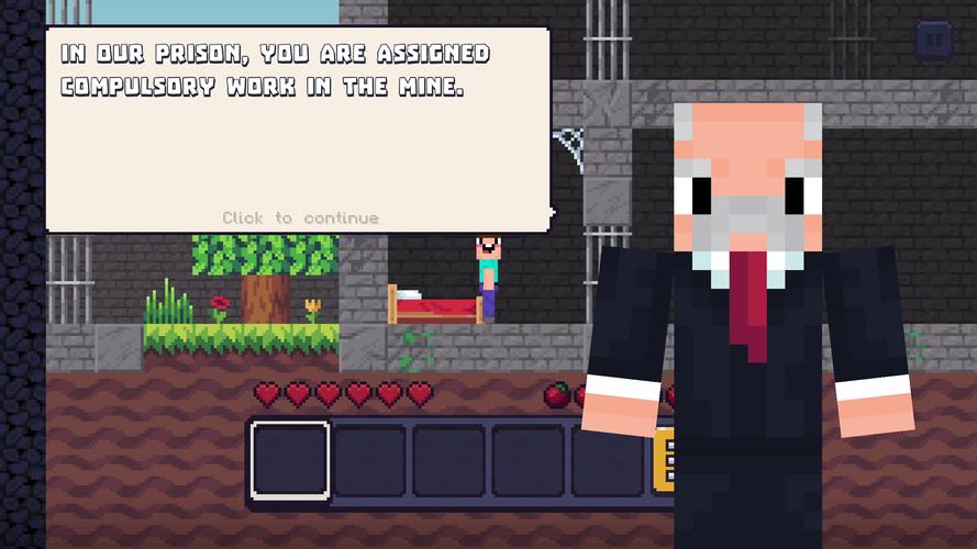 Noob Miner: Escape from prison Captura de pantalla 1