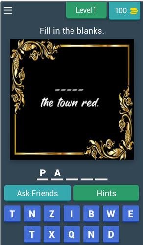 Fill in the Blank Word Quiz Zrzut ekranu 0