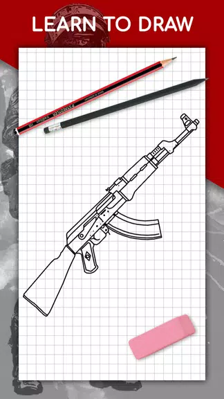 Schermata How to draw weapons by steps 0