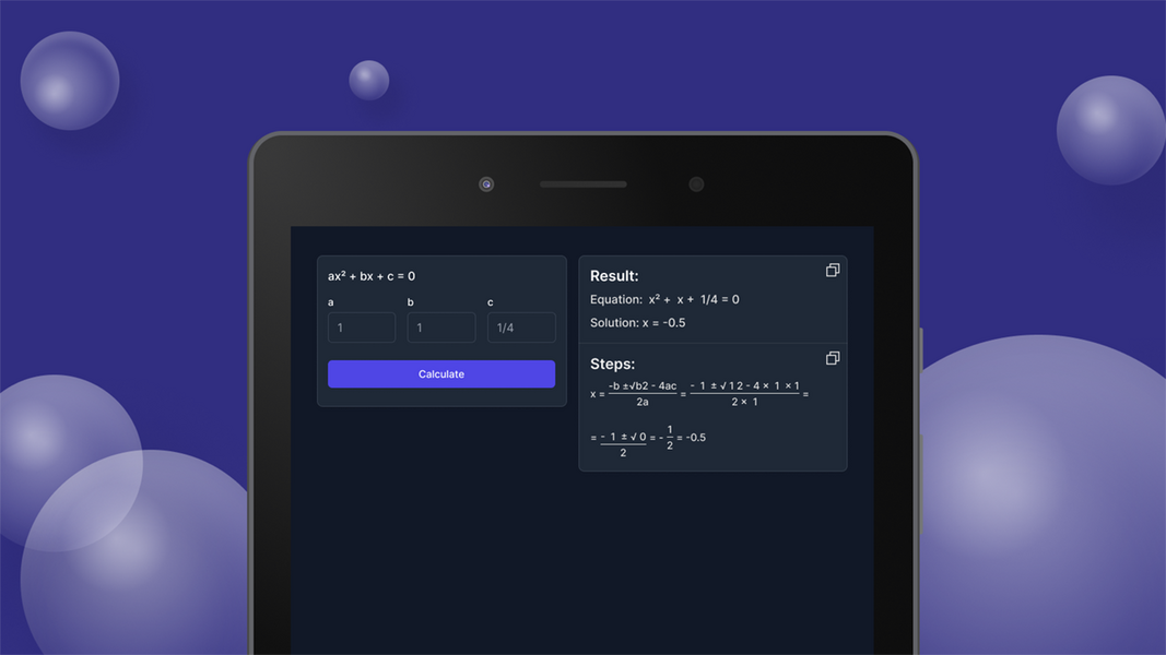 Quadratic Formula Calculator應用截圖第0張