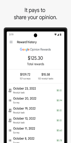 Google Opinion Rewards Zrzut ekranu 0