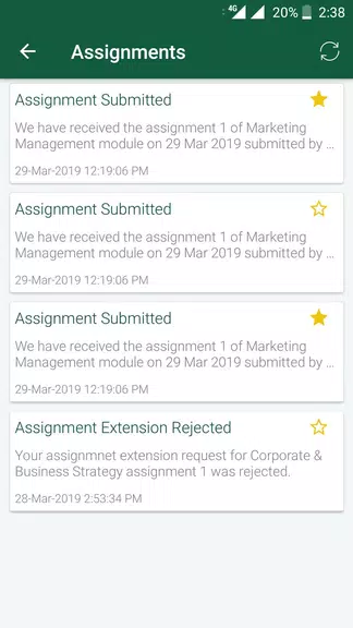 Schermata MANCOSA Student Comms 3