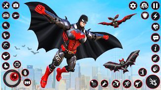 Bat Hero Dark Crime City Game 스크린샷 0