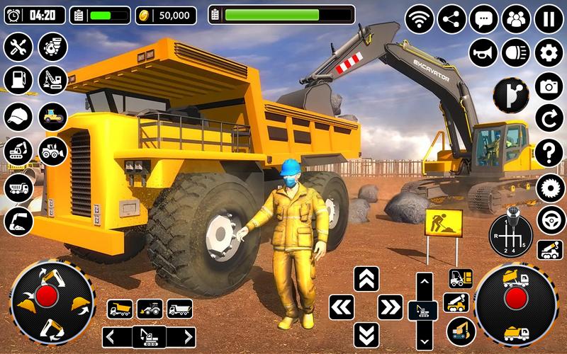 City Heavy Excavator Crane 3D Schermafbeelding 0