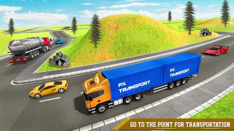 Cargo Transport Truck Driving स्क्रीनशॉट 1