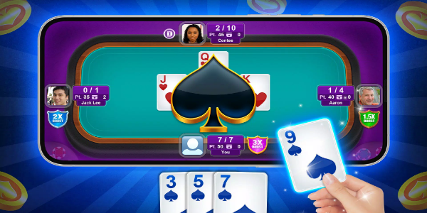 Spades - Offline Fun Card Game スクリーンショット 2