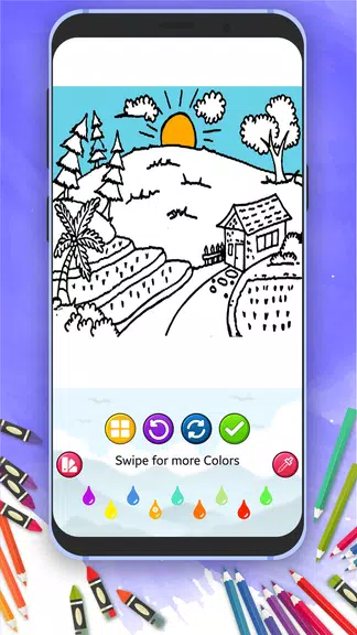 Scenery Coloring Book Zrzut ekranu 3