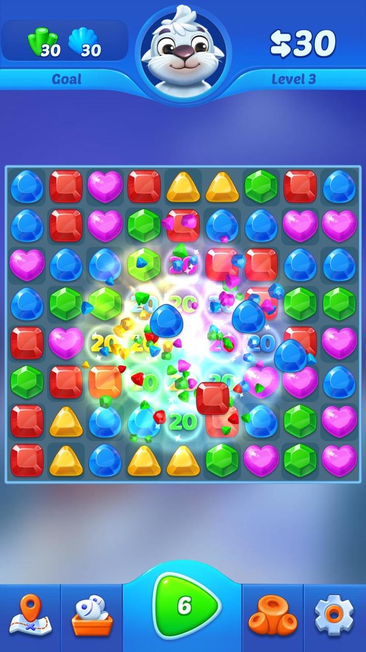 Jewel crush - match 3 game Tangkapan skrin 0