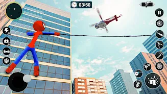 Flying Spider Rope Hero Games Zrzut ekranu 3