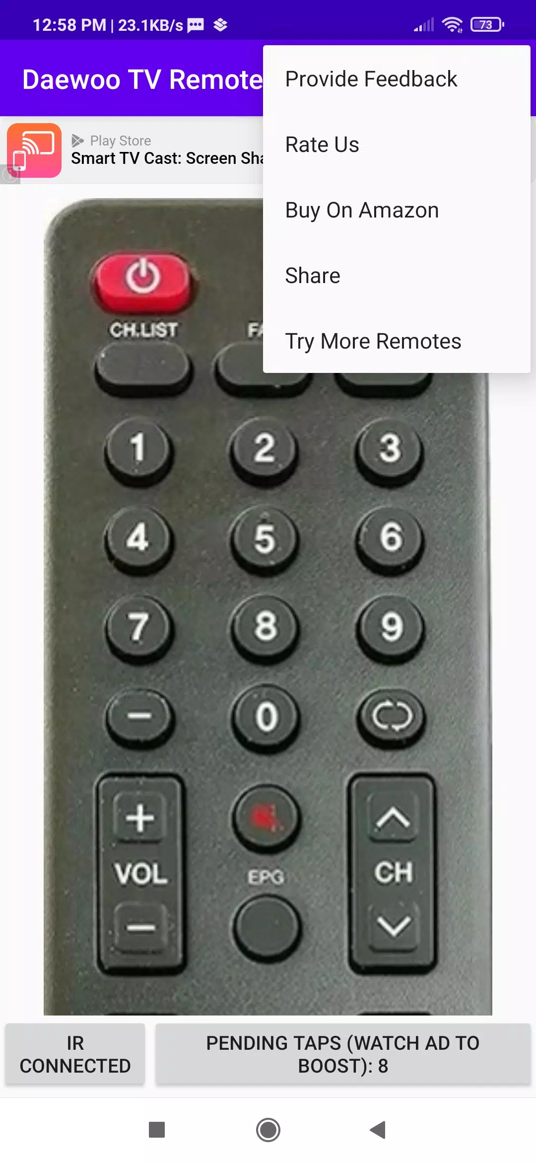 Daewoo TV Remote App Captura de tela 3