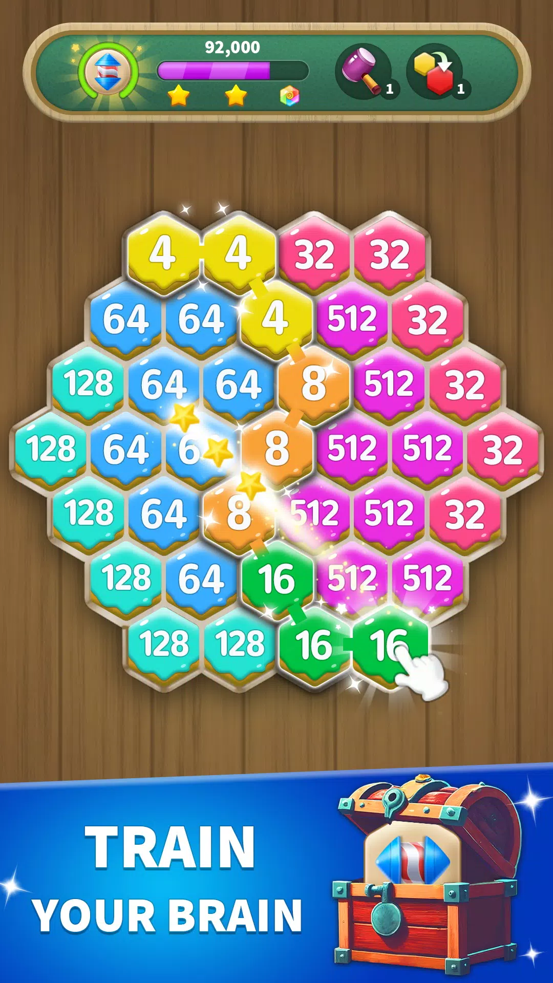 Hexa Connect: 2048 Puzzle 스크린샷 1