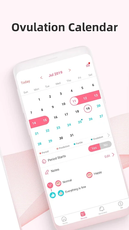 PinkBird Period Tracker Ảnh chụp màn hình 1