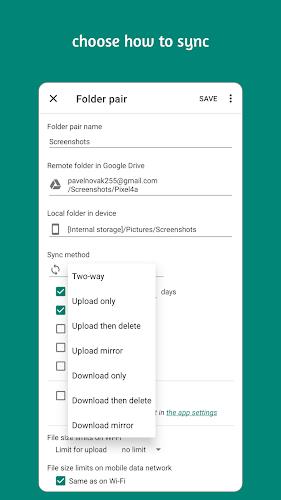 Autosync - File Sync & Backup स्क्रीनशॉट 3