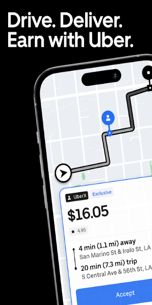 Uber - 司机:驾驶与配送