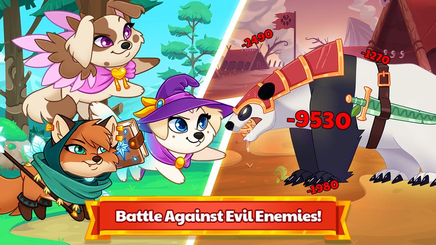 Dungeon Dogs: RPG inactivo Captura de pantalla 3