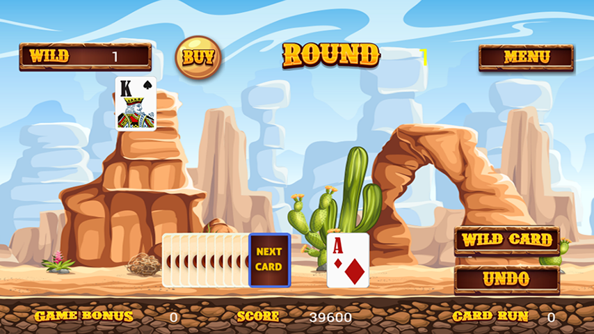 Wild West Tri Peaks Solitaire Ảnh chụp màn hình 1