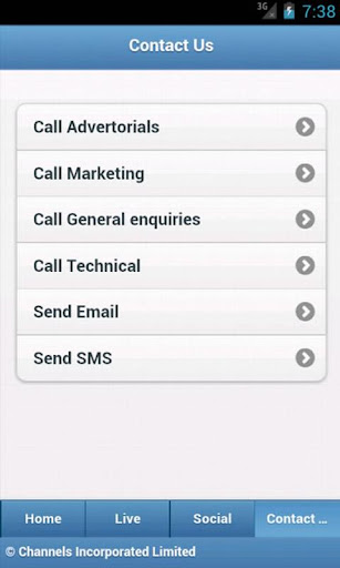 ChannelsTV Mobile for Androids ภาพหน้าจอ 2