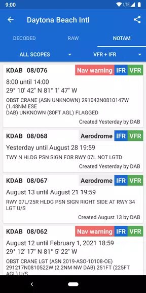 Avia Weather - METAR & TAF Captura de tela 3