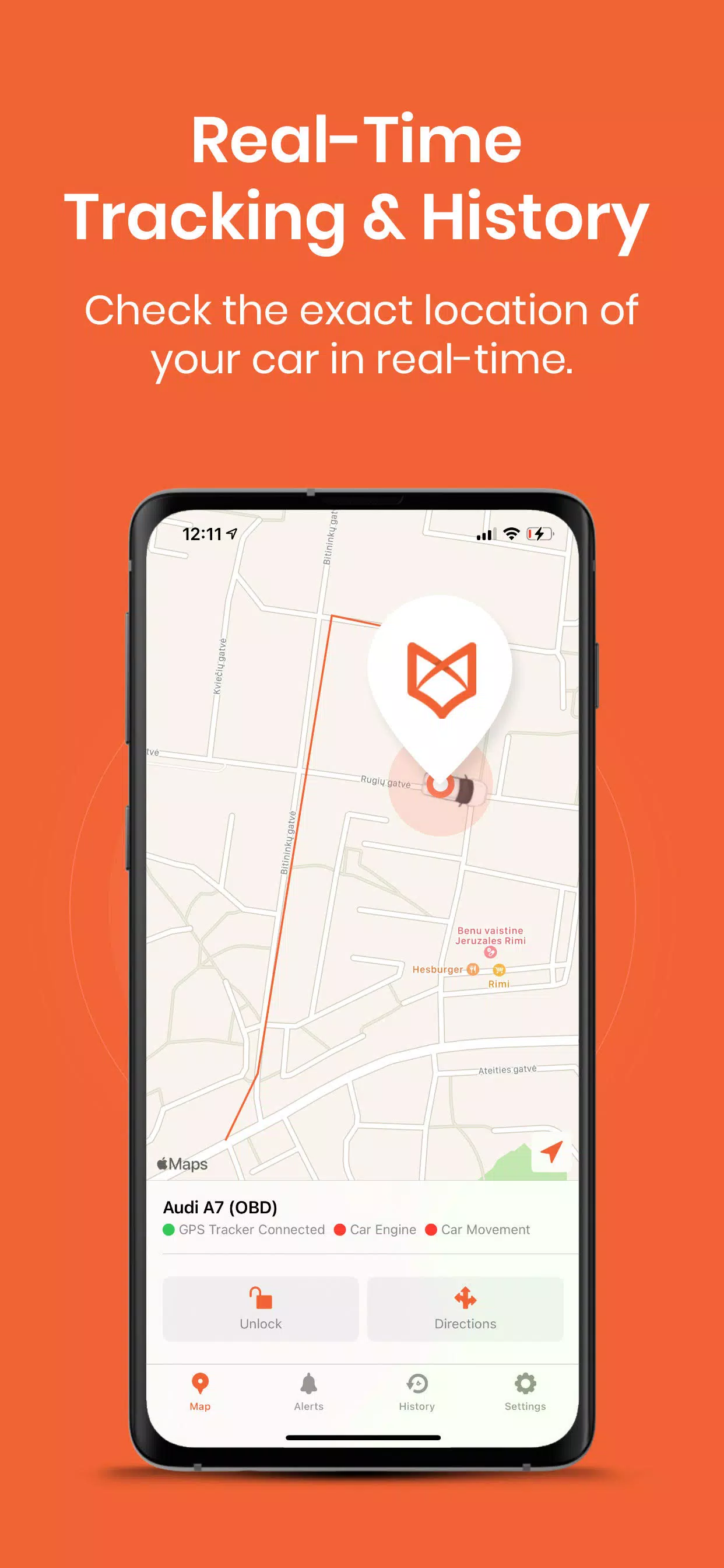 TrackingFox Car GPS Tracker Скриншот 1