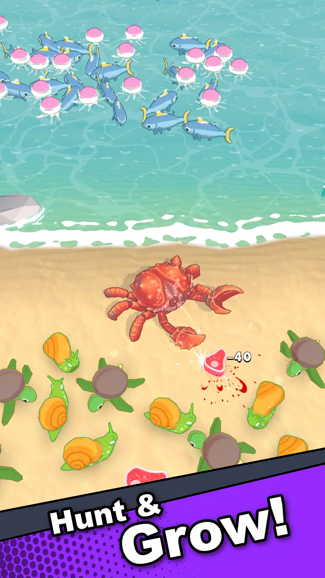 Crab Life - Idle Rpg Captura de pantalla 2