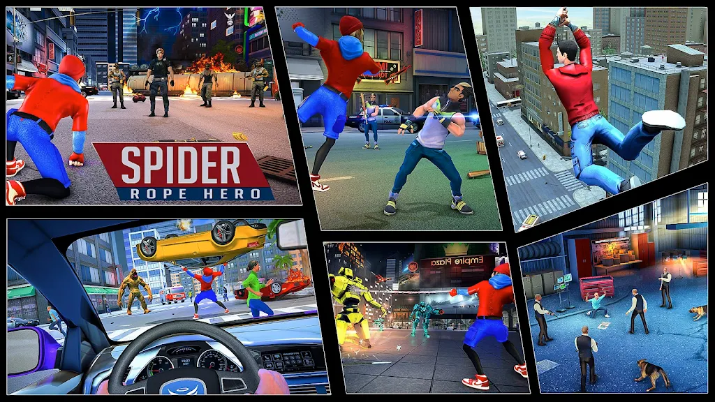 Flying Spider Fight Hero Games Ekran Görüntüsü 0