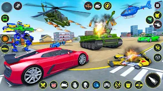 Helicopter Robot Car Game 3d Captura de pantalla 2