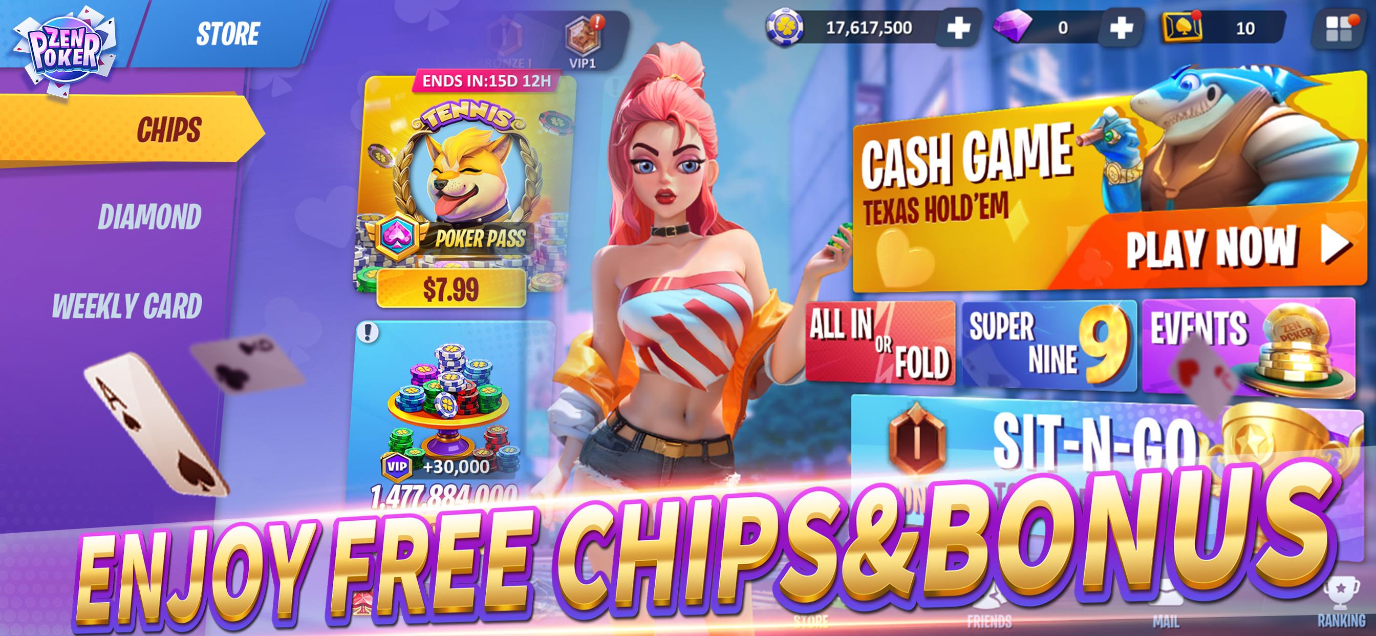 Zen Poker：Texas Holdem Poker Screenshot 3