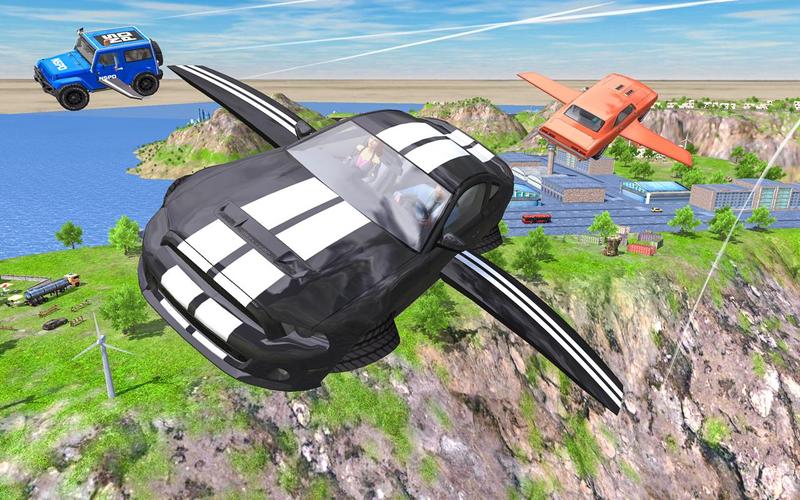 Flying Car Extreme Simulator Скриншот 2