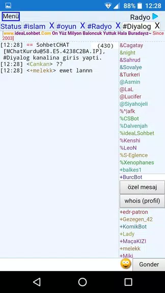 ChatKurdu Mobil Sohbet Zrzut ekranu 1