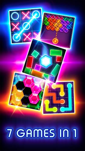 Tic Tac Toe Glow: 2 Players Tangkapan skrin 2