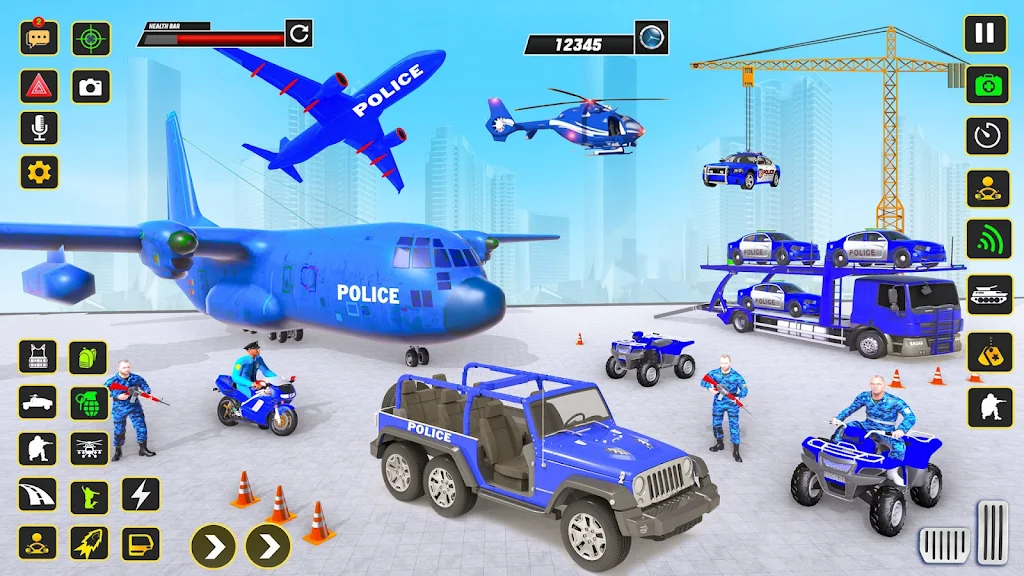 Police Car transporter Game 3D Schermafbeelding 1