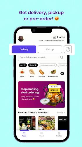 Thrive: Online Food Delivery Captura de tela 3