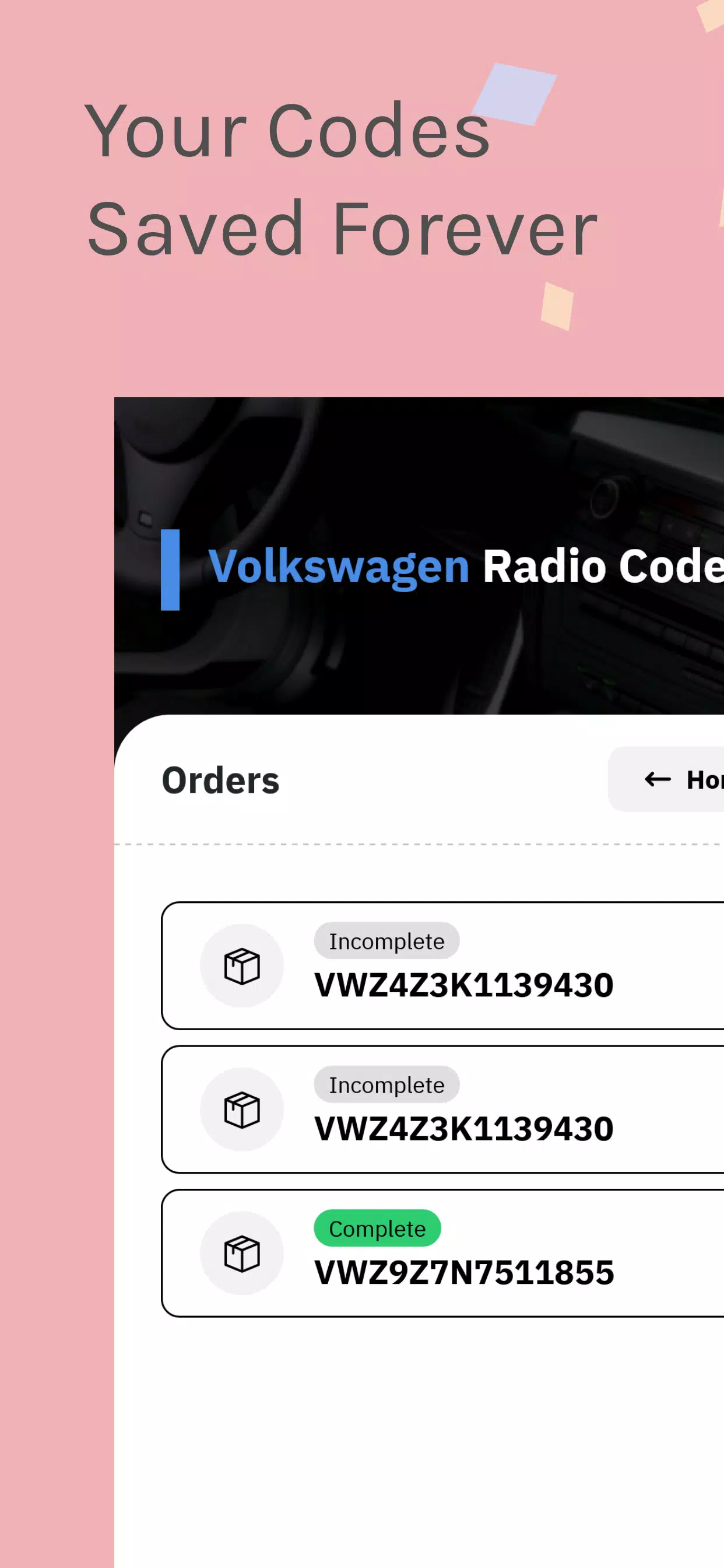 VW Radio Code Generator Captura de tela 3