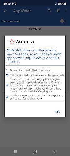 Appwatch : Anti pop-up ads স্ক্রিনশট 1