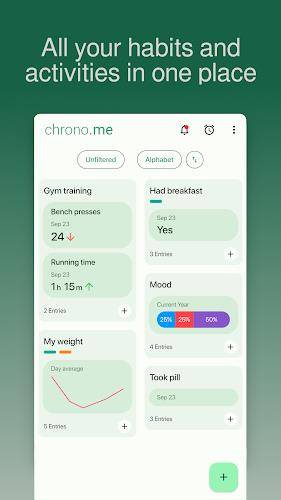 chrono.me - Lifestyle tracker Capture d'écran 0