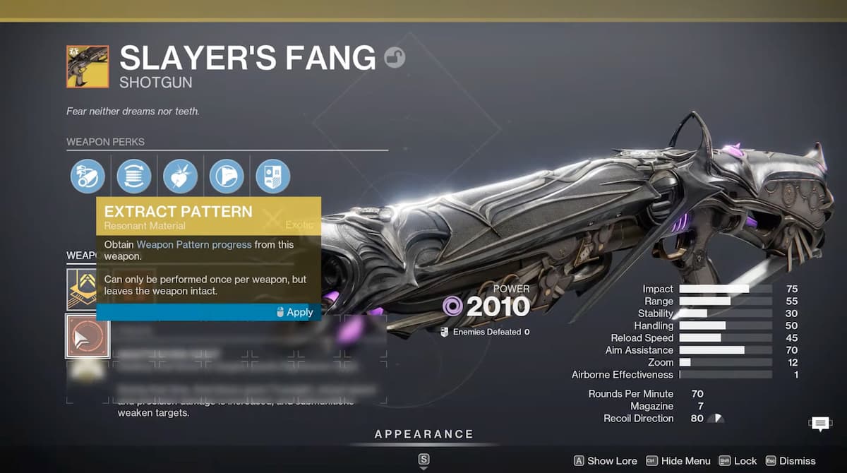 Pozyskaj strzelbę Fang Destiny 2 Slayer