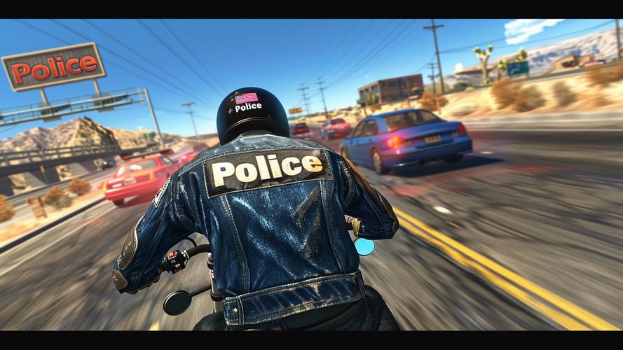 Police Bike Pursuit Highway Capture d'écran 3