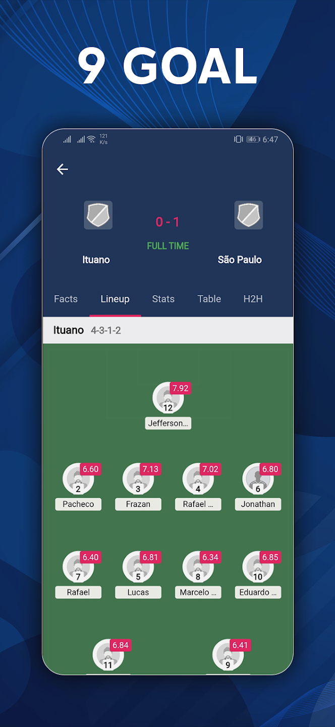 9Goal - Football Live Screenshot 1