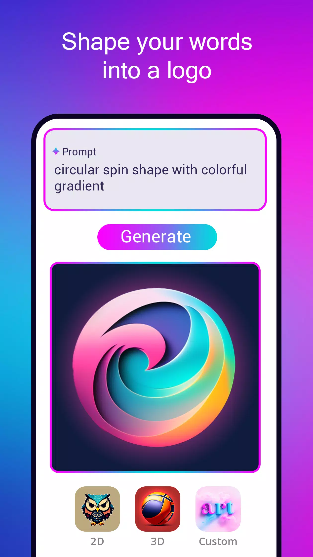 Schermata Logo maker AI Logo generator 1