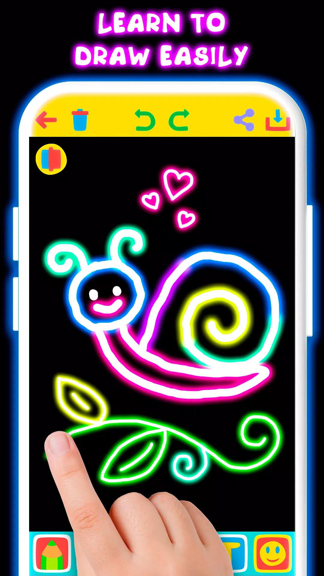 Drawing For Kids - Glow Draw Screenshot 0