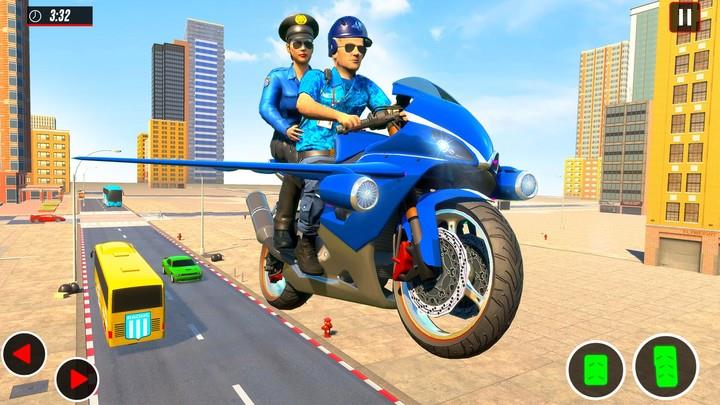 Flying Police Bike Games Screenshot 0