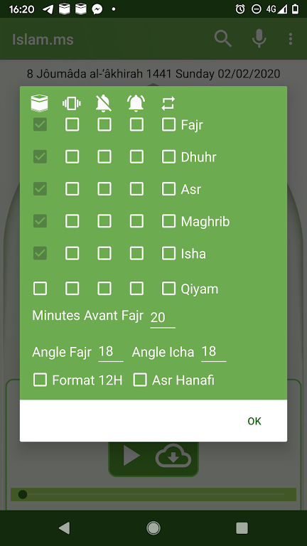 Tiempos oración Qibla Islam.ms Captura de pantalla 3