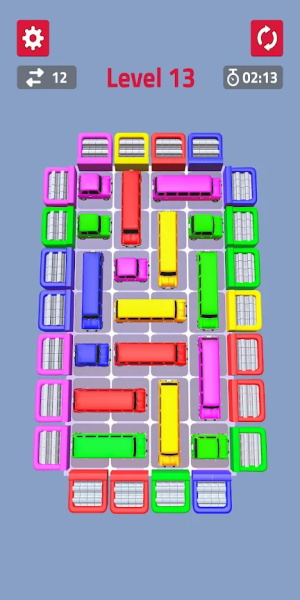 Color Cars Slide Puzzle Game Screenshot 0