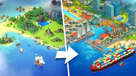 Sea Port: Cargo Boat Tycoon स्क्रीनशॉट 0