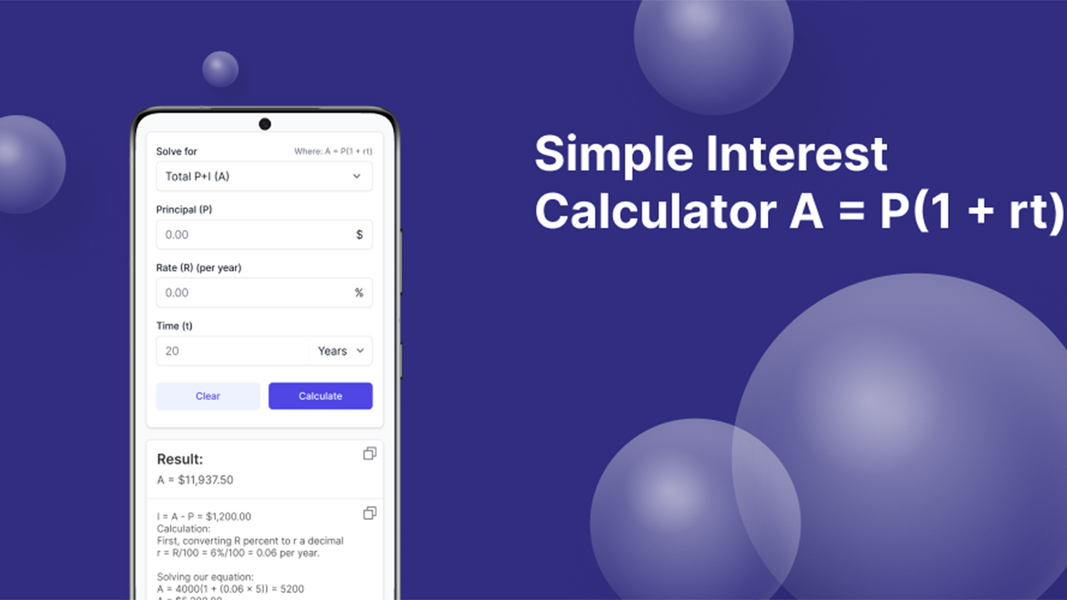 Simple Interest Calculator Tangkapan skrin 2