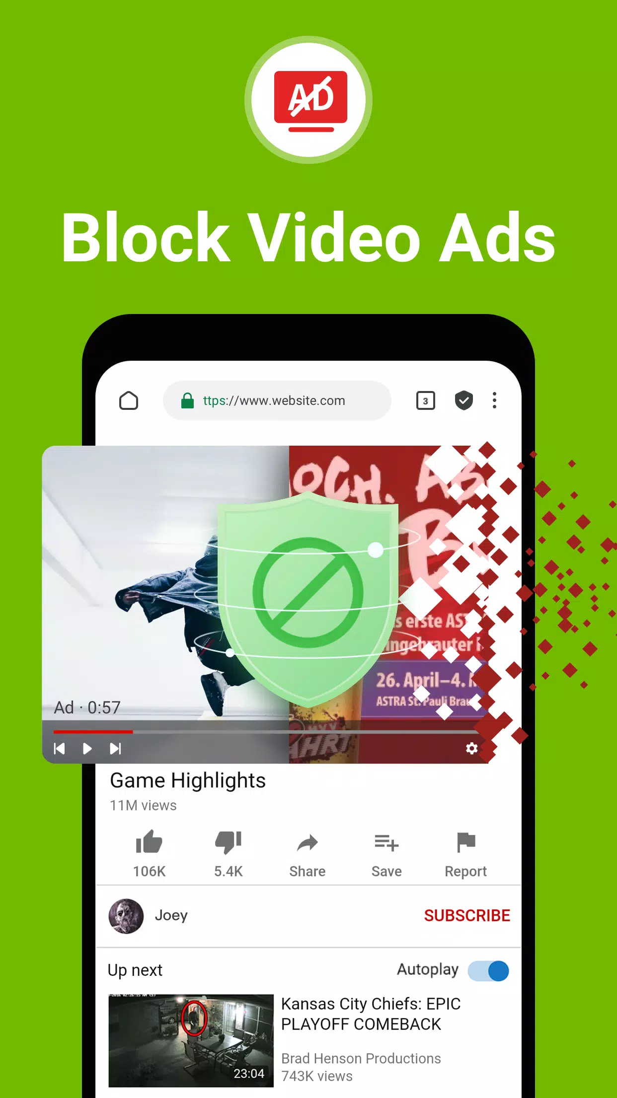 FAB Adblocker Browser: Adblock 스크린샷 0