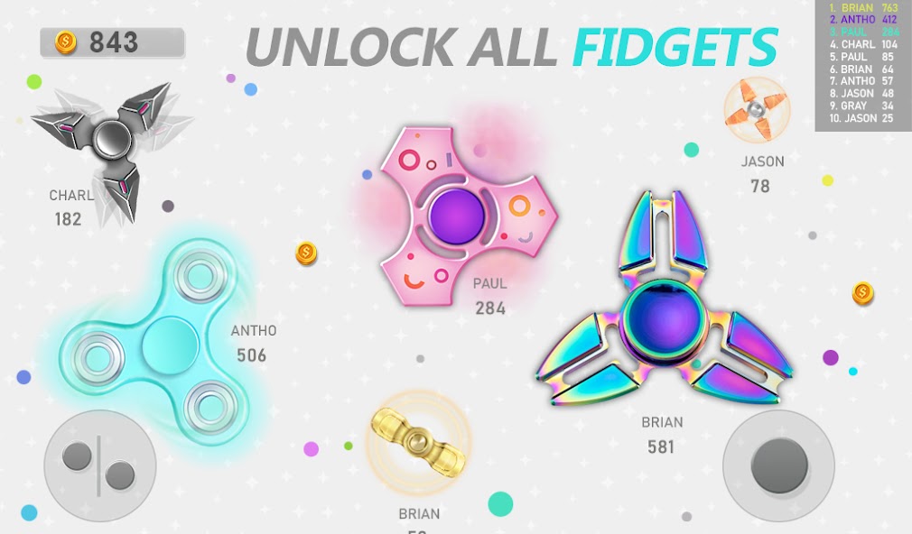 Realtime Fidget Spinner Games Mod Zrzut ekranu 3