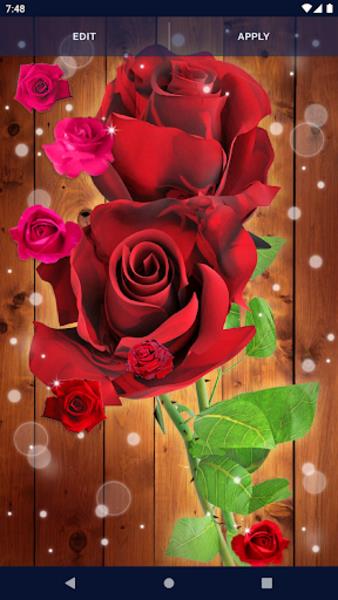 Red Rose Live Wallpaper Captura de tela 3