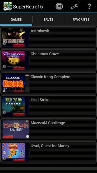 SuperRetro16 (SNES Emulator) Mod Screenshot 1