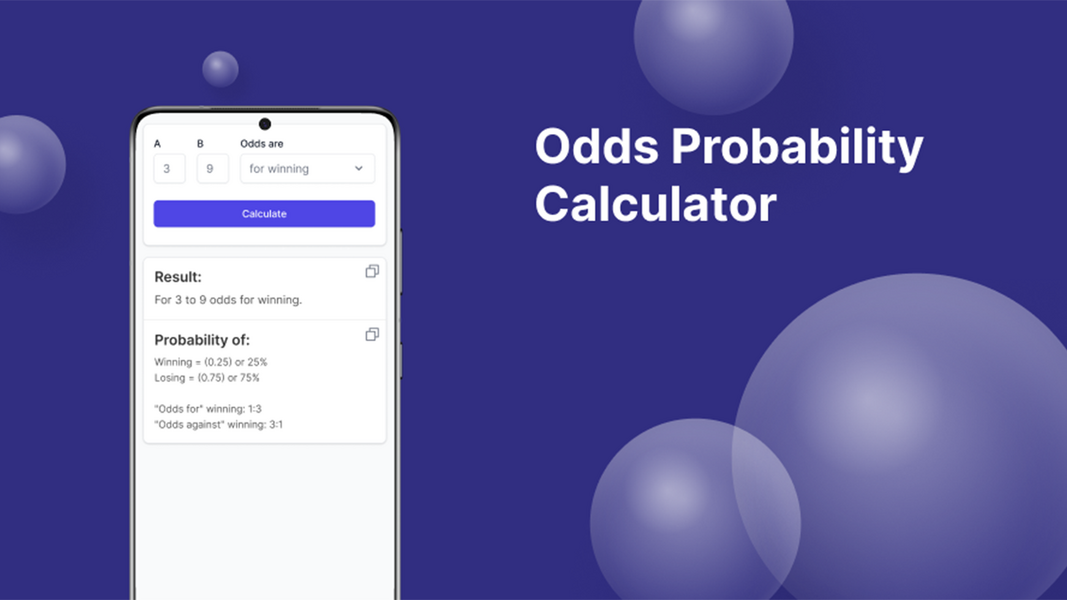 Odds Probability Calculator Captura de pantalla 2